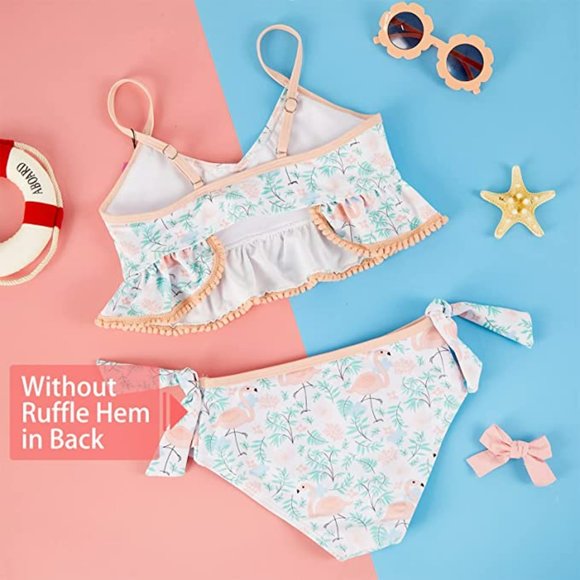 SWIMSOBO  Girls Mermaid Ruffle Two Piece Bikini Bathing Suit Set    A193-30 - Picture 2 of 7